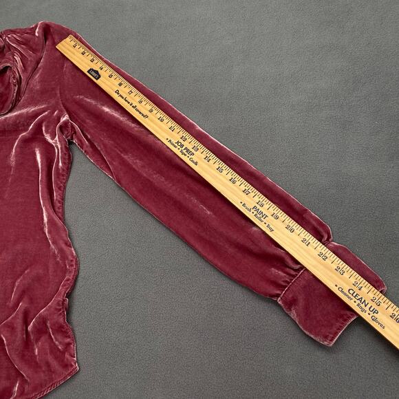 Velvet Graham Spencer Viscose Silk Long Sleeve Button Down L Pink Soft Cozy - Picture 10 of 13
